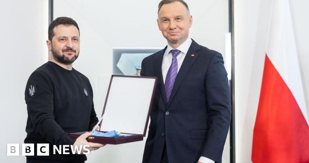 Zelensky stripped of highest Polish honour over WW2 name of army unit