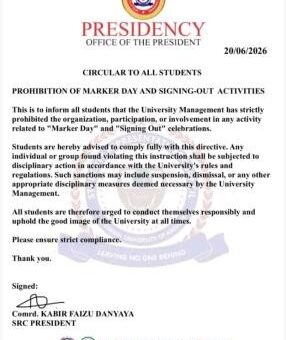 FUKASHERE announces ban on “Marker Day” and signing out activities