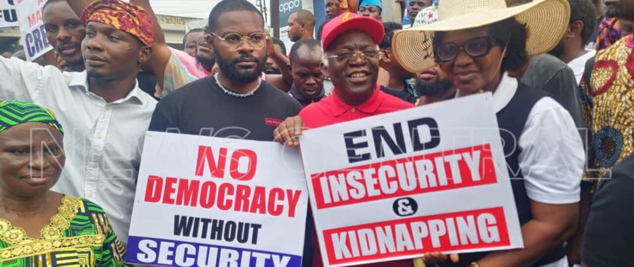 Falana, Falz, others join ‘EndBadGovernance’ protests in Lagos [PHOTOS]
