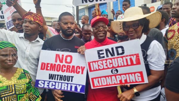Falana, Falz, others join ‘EndBadGovernance’ protests in Lagos [PHOTOS]