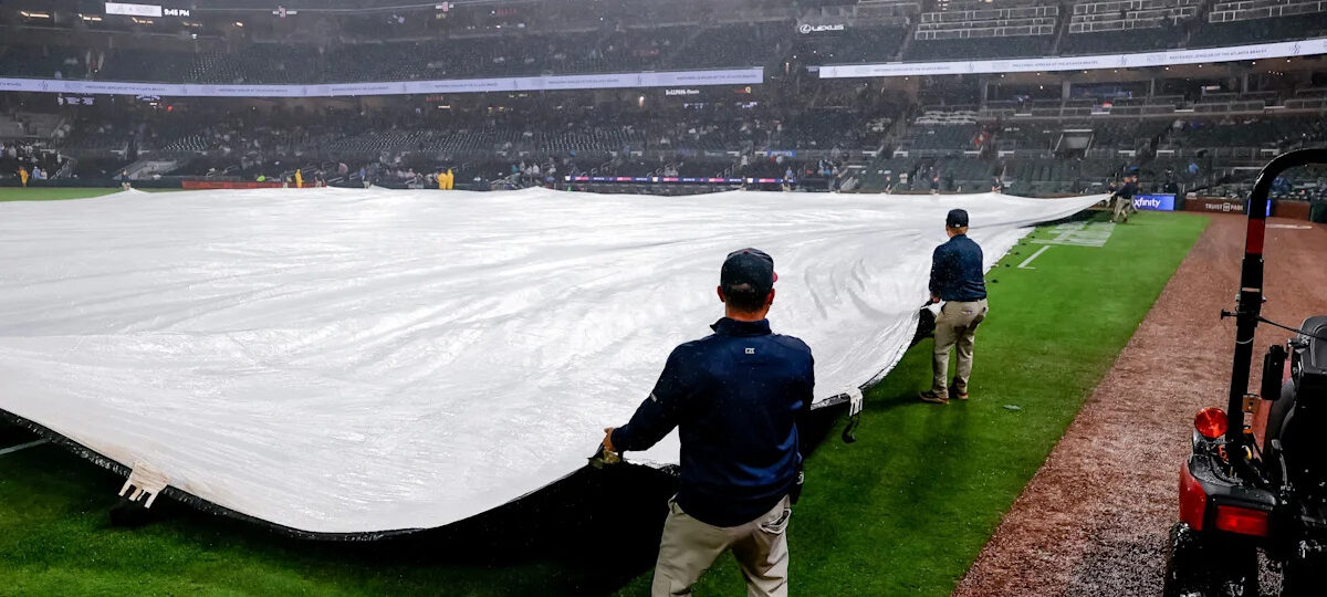 Giants-Braves series finale postponed by rain, rescheduled for Aug. 31