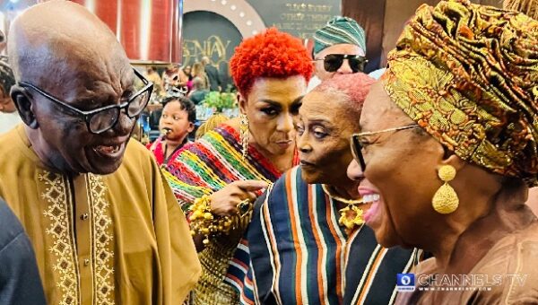 PHOTOS: Burna Boy, Family, Friends Celebrate Granddad Pa Benson Idonije At 90