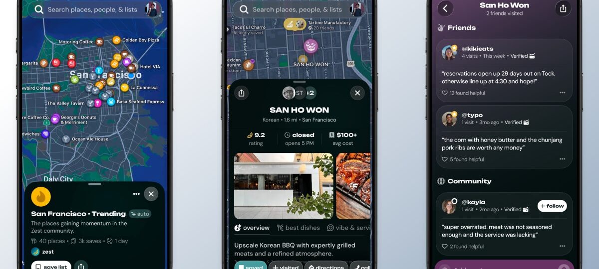 Zest launches a restaurant discovery app powered by where people actually eat