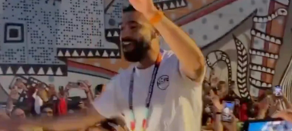 Mohamed Salah wildly celebrates on Vancouver streets after Egypt’s first ever World Cup win