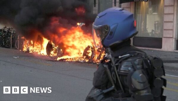 Watch: Protesters clash with police ahead of G7 summit in Geneva