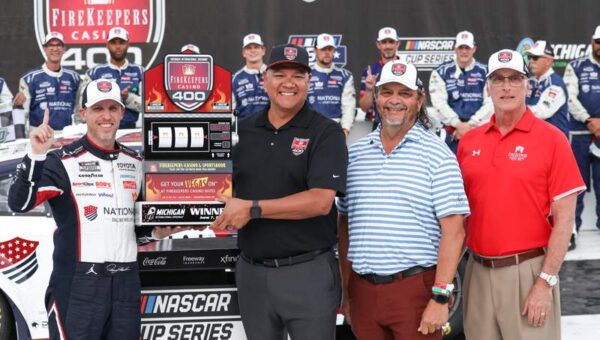 NASCAR Cup Series standings after Denny Hamlin wins FireKeepers Casino 400