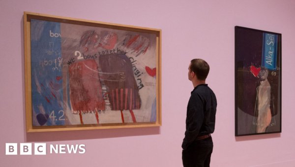 David Hockney depicted a 'peaceful, gay paradise' when homosexuality was a crime