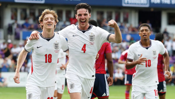 England leading Costa Rica and well on top in final World Cup warm-up game