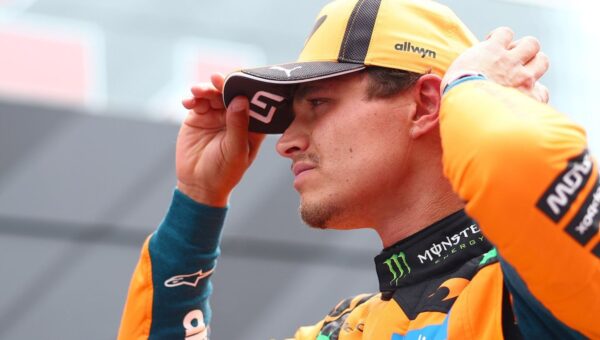 Lando Norris wrestles 740hp McLaren around wet Nurburgring