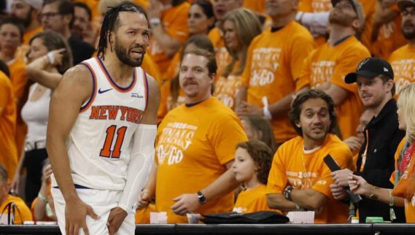 Jalen Brunson made a wardrobe change during Game 1 of the NBA Finals