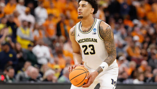 Michigan’s Yaxel Lendeborg and Morez Johnson Jr. both workout with Thunder