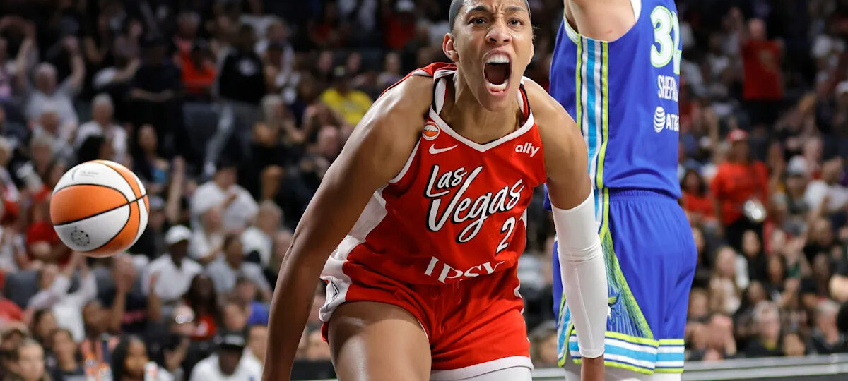A’ja Wilson scores 32 points as the Aces beat the Wings 99-84 to avoid a sweep