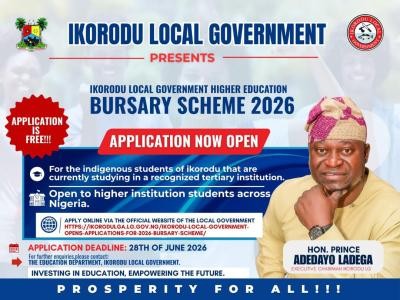 Ikorodu Local Government announces 2026 Bursary Scheme Applications