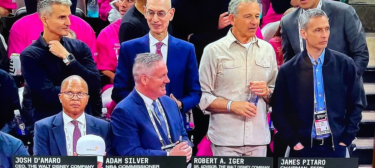 A ‘murderers’ row’ of media executives showed up at the Knicks-Spurs NBA Finals opener