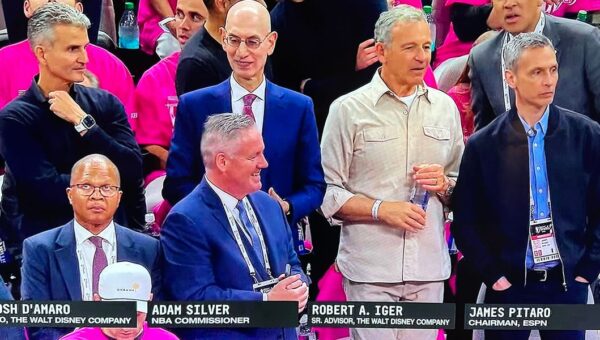 A ‘murderers’ row’ of media executives showed up at the Knicks-Spurs NBA Finals opener
