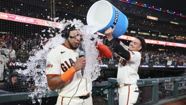 Victor Bericoto hits walkoff home run, guns down runner at home in 2-1 Giants win