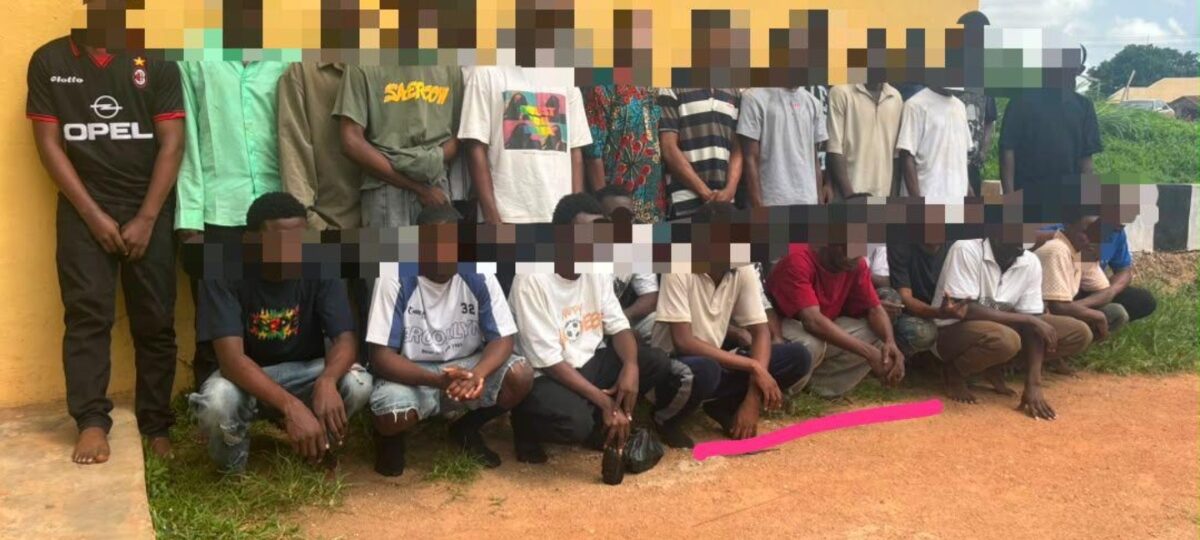 Police smash cultists’ initiation process in Ogun, arrest 30 suspects