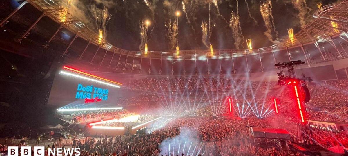 Bad Bunny: Latin star lights up London with history-making stadium show