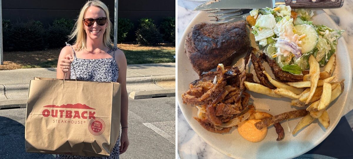Our family of 4 tried Outback Steakhouse's $55 family-style meal deal. It felt like a steal for a steak dinner at home.