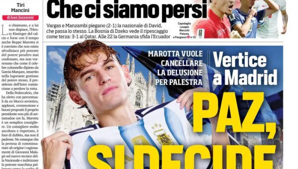 Today’s Papers: Italy require Maldini, Paz decision coming, Roma say no to 100m