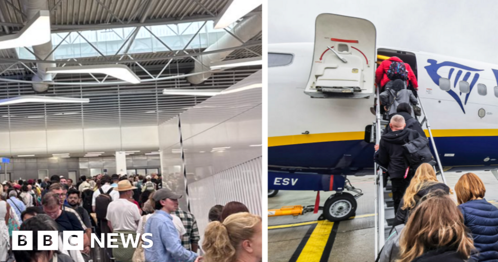 Passport 'mega queue' strands Ryanair passengers in Greece