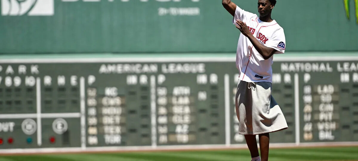 Who caught AJ Dybantsa’s first pitch at Boston Red Sox game after NBA Draft