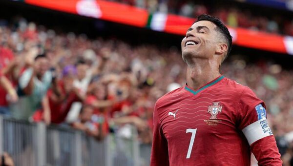 Record-breaking Ronaldo with double as Portugal lead Uzbekistan 4-0