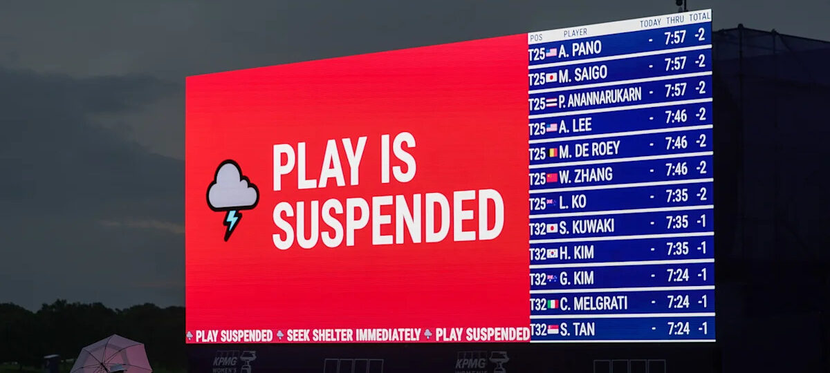 KPMG Women’s PGA Championship final round delayed due to weather