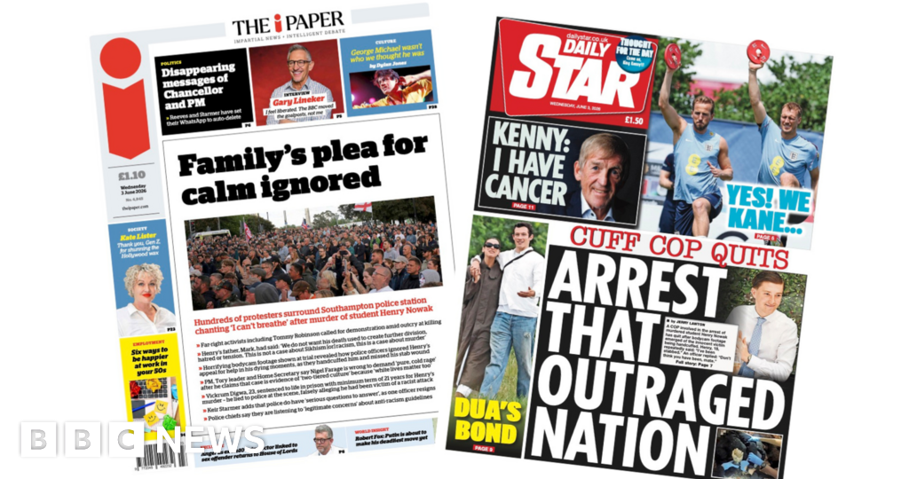 The Papers: 'Plea for calm ignored' and 'Arrest that outraged nation'