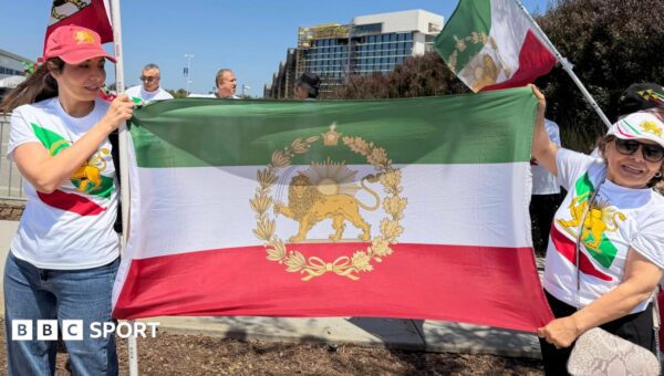 The flag Iranians are not allowed to wave at the World Cup