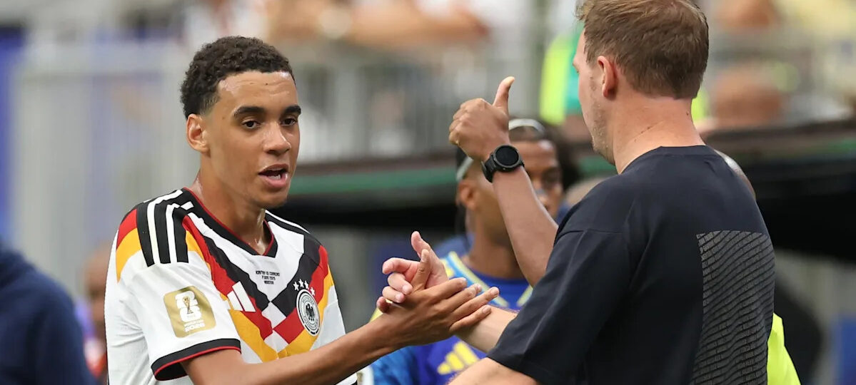Germany star Jamal Musiala subbed out because of thigh issue, but is okay