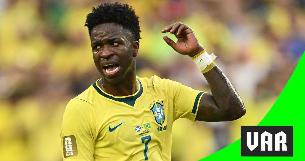 Second Brazil goal ruled out for Vinicius Jr foul