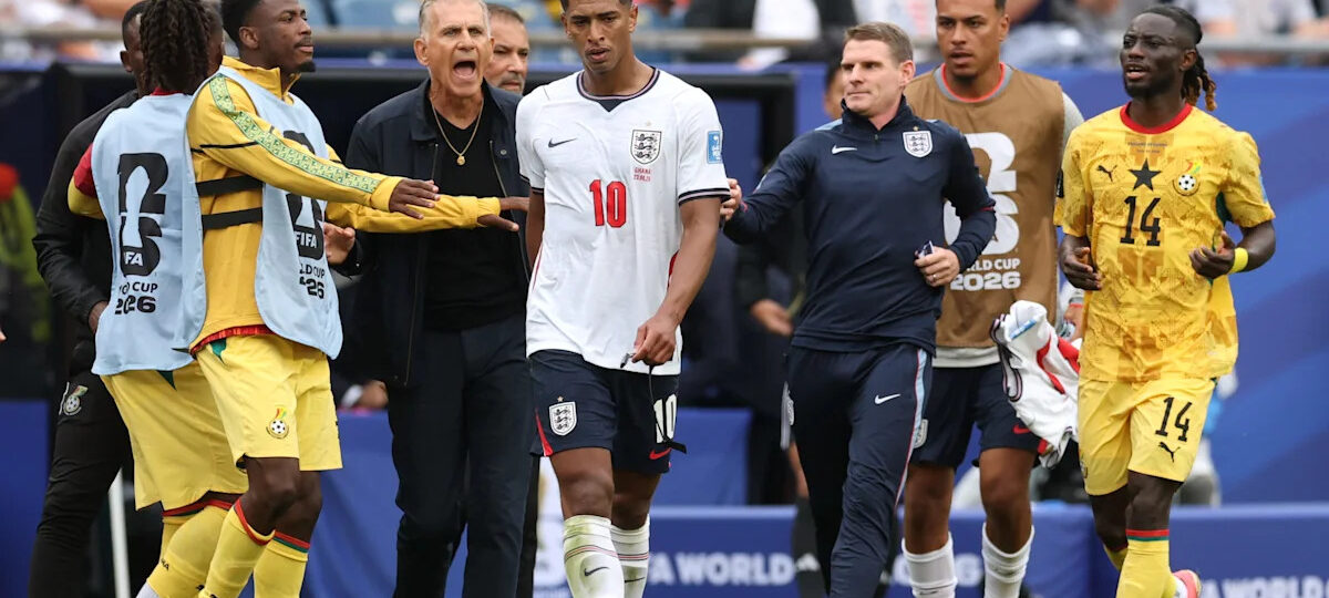 Jude Bellingham on halftime exchange in England vs Ghana at World Cup