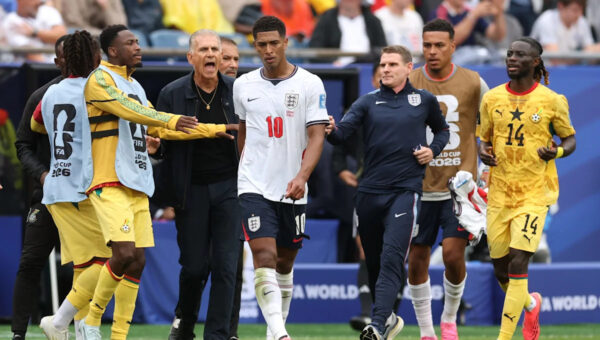 Jude Bellingham on halftime exchange in England vs Ghana at World Cup