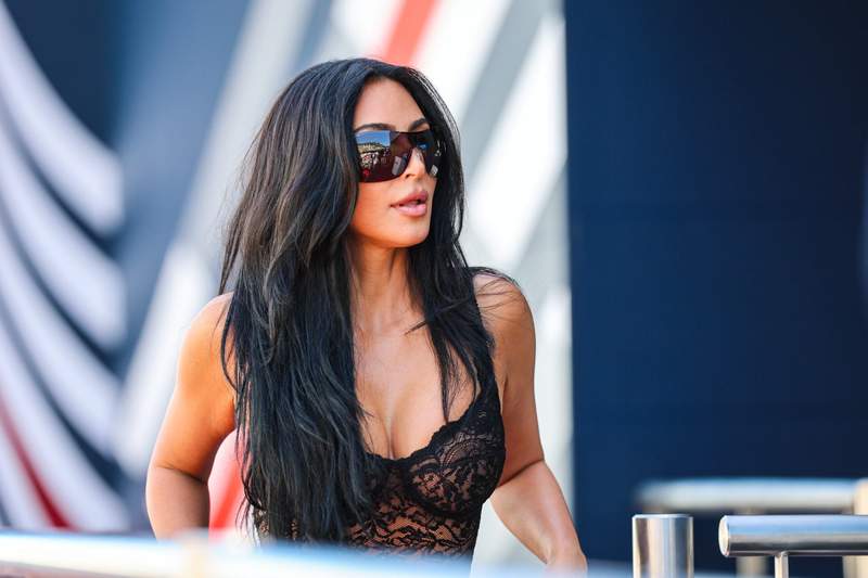 Kim Kardashian stuns fans after appearing at Monaco GP to support boyfriend Lewis Hamilton