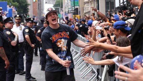Knicks’ Tyler Kolek stopped by cops during championship parade: ‘I swear I’m on the team bro’