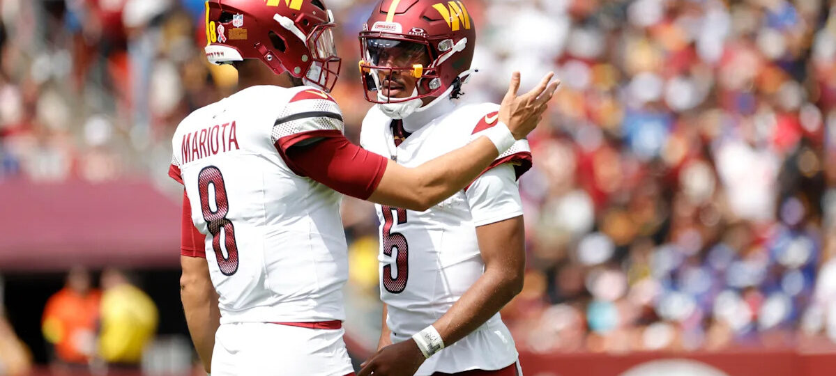 Where did both Commanders QBs rank in the top 43 in the NFL?