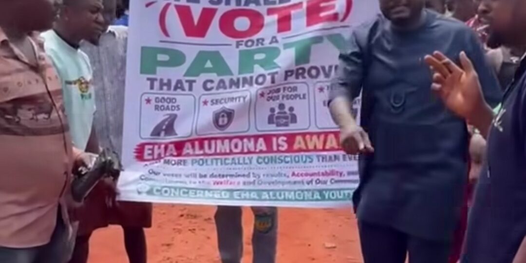 Enugu community protests decades of neglect, threatens boycott of 2027 election