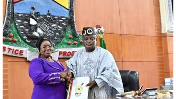 Lagos Assembly swears in Adenike Oshinowo as first female clerk