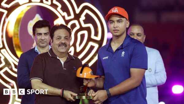 Sooryavanshi, 15, wins car at IPL awards – but cannot drive it