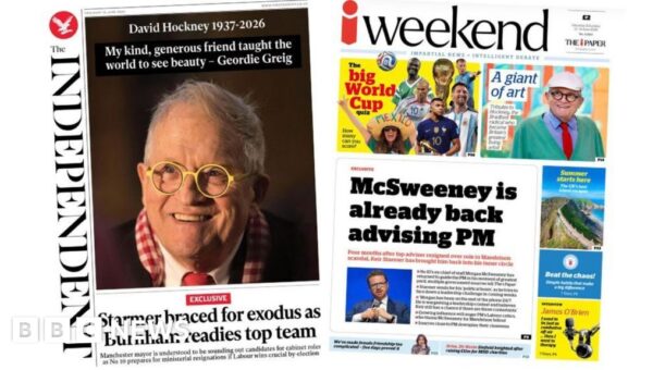 The Papers: ‘Starmer braced for exodus’ and ‘Giant of art’