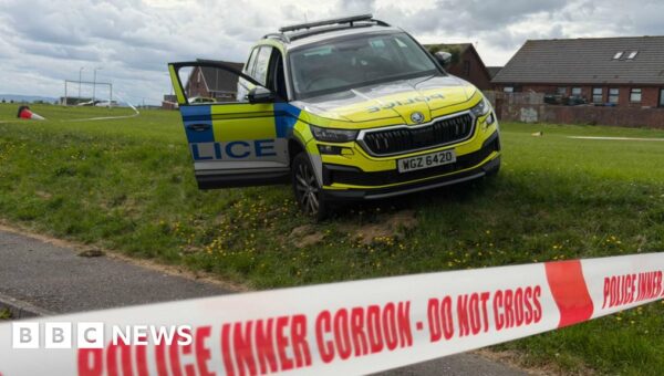 Man charged after officer struck by stolen police car