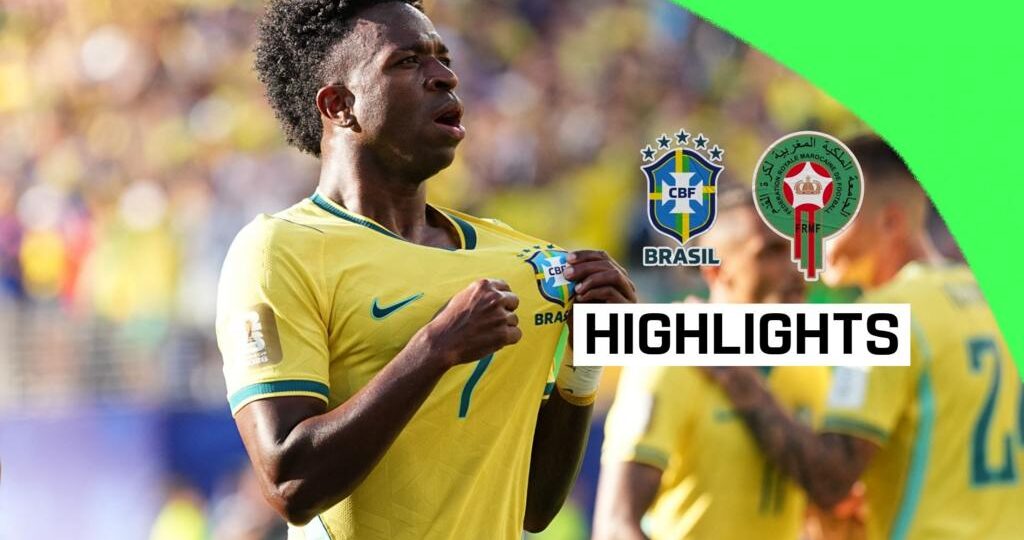 Spectacular Vinicius Jr goal earns Brazil draw against Morocco