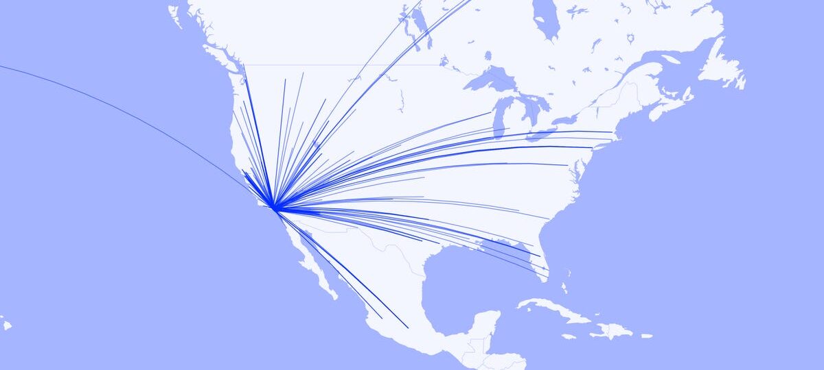 Mapped: 250 private jets touched down in Los Angeles ahead of Team USA's first World Cup win