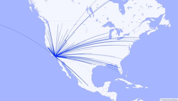Mapped: 250 private jets touched down in Los Angeles ahead of Team USA’s first World Cup win