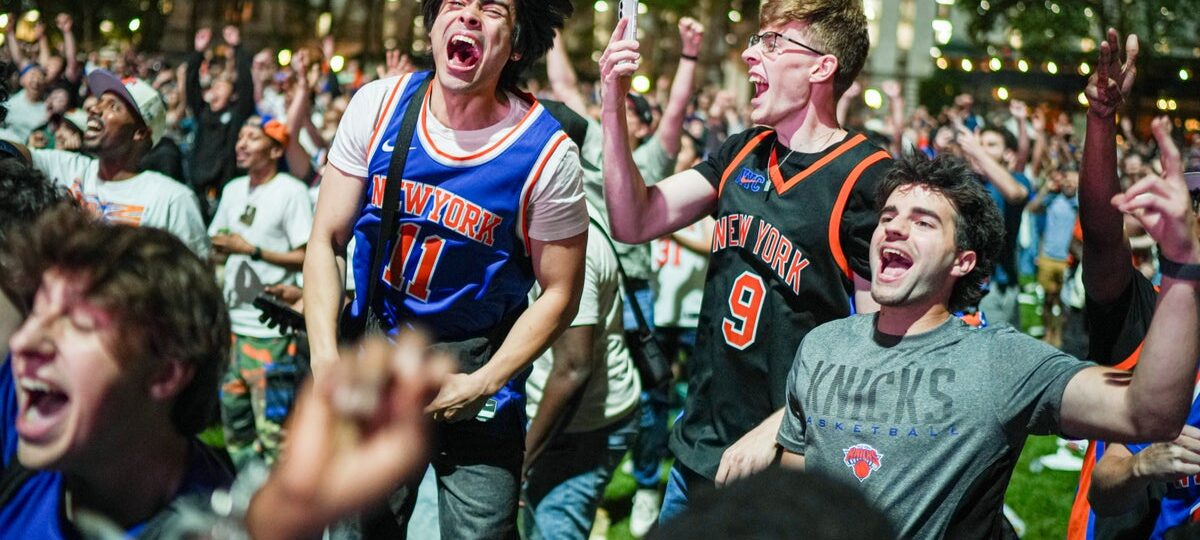 Knicks fans burning sage outside MSG ahead of Game 4 to purge the bad luck left behind from Trump’s attendance