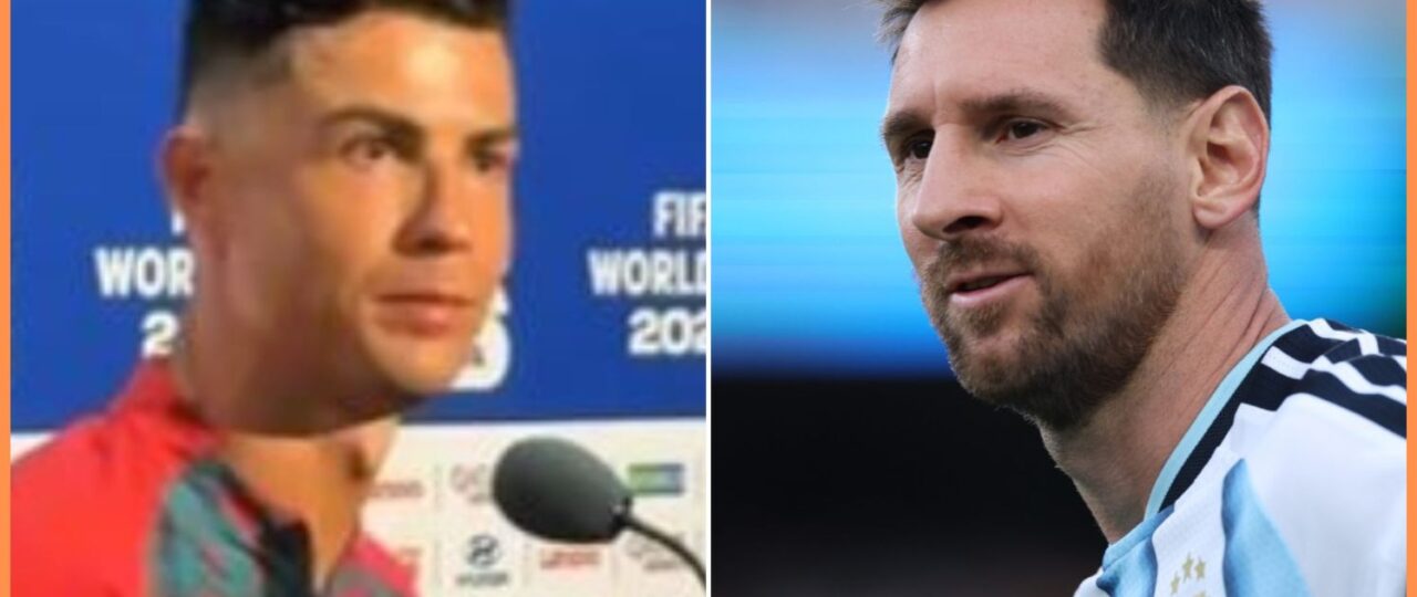 Awkward! Cristiano Ronaldo’s reaction to journalist asking him about Lionel Messi – video