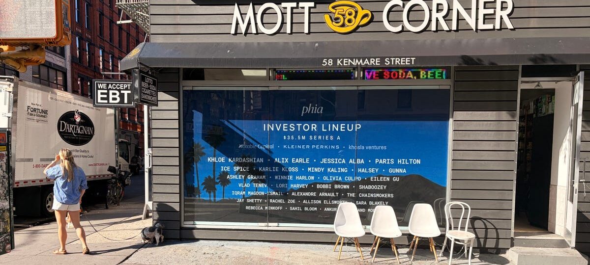 The new place to advertise your celeb-filled Series A funding round is ... a NYC bodega?