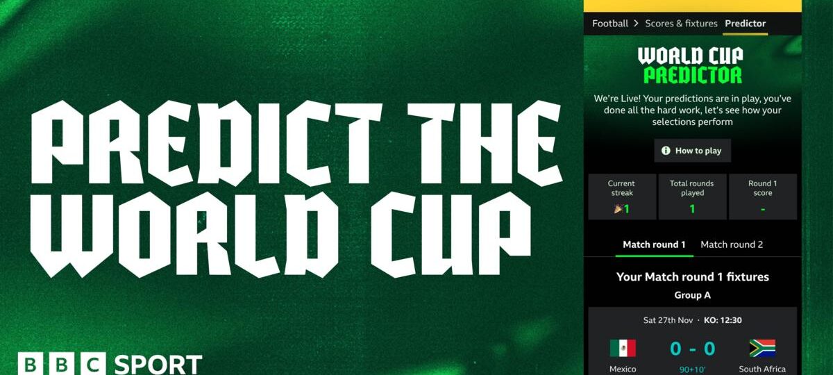 Play BBC Sport's new World Cup predictor game