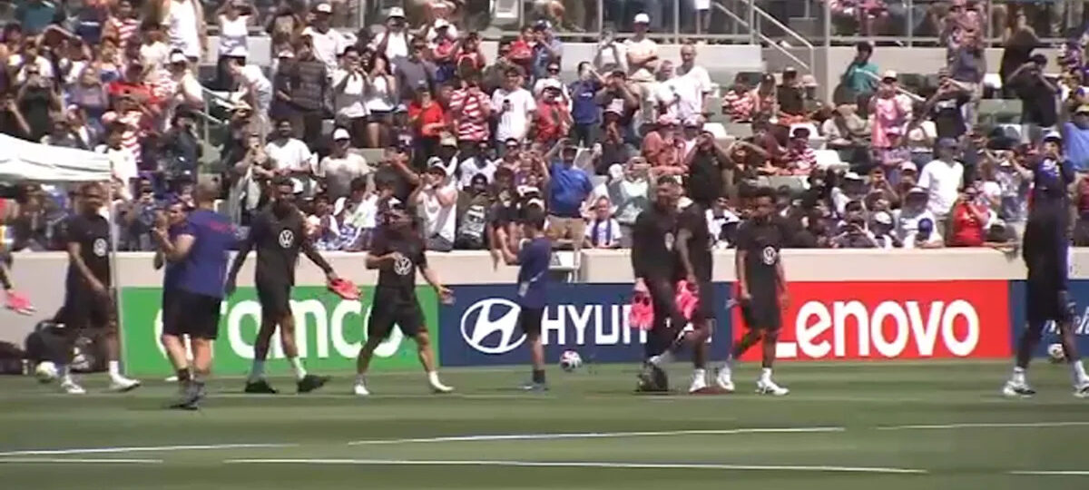 Thousands of fans get chance to see Team USA practice in Irvine ahead of first World Cup game